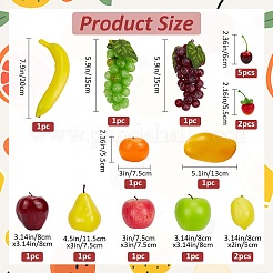 18Pcs 12 Styles Foam Imitation Fruit&nbsp;DJEW-CN0001-33