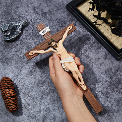 Resin Cross Crucifixion Statue Figurines Ornaments&nbsp;DJEW-WH0016-51