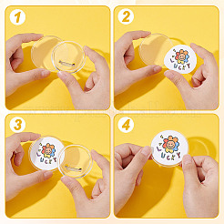 Acrylic Button Pin Badge&nbsp;TACR-WH0021-14B