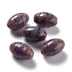 Handmade Gold Sand Lampwork Beads&nbsp;LAMP-F020-35E