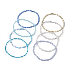 8Pcs 8 Color Glass Seed Beaded Stretch Bracelets Set for Women&nbsp;BJEW-JB09661-02