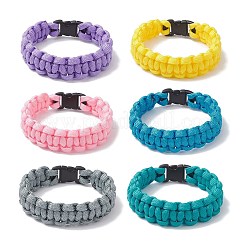 6Pcs 6 Colors 7 Inner Cores Polyester & Spandex Cord Braided Bracelets for Men Women&nbsp;BJEW-JB12509
