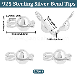 10Pcs 925 Sterling Silver Bead Tips&nbsp;STER-BBC0009-50