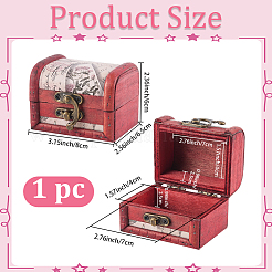 Retro Wooden Jewelry Storage Boxes with Latch Clasps&nbsp;AJEW-CL0005-35A