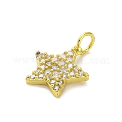 Brass Micro Pave Clear Cubic Zirconia Pendants&nbsp;LS-KK-H493-03G-01