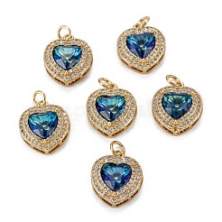 Brass Micro Pave Cubic Zirconia Pendants&nbsp;KK-G404-A-01