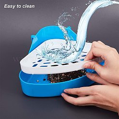 Plastic Small Animal Triangle Toilet Trainer Corner&nbsp;AJEW-GA0001-34B