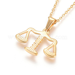 304 Stainless Steel Pendant Necklaces&nbsp;NJEW-F275-51G