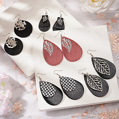 DIY PU Leather Dangle Earring Making Kits&nbsp;DIY-SC0001-35