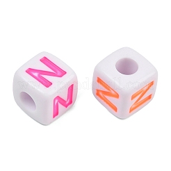 Opaque Acrylic Enamel European Beads&nbsp;AC-ACBA1794-04N