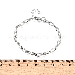 4.5MM 304 Stainless Steel Twisted Oval Link Chain Bracelets for Man and Women&nbsp;SA-CBAB767-17B-P