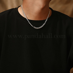 304 Stainless Steel Mixed Chain Necklaces for Women Men&nbsp;WGDFE3F-01