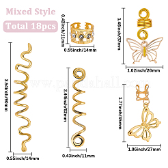 1 Bag Alloy DIY Dreadlock Ring Styling Hair Braiding&nbsp;OHAR-BM0001-08