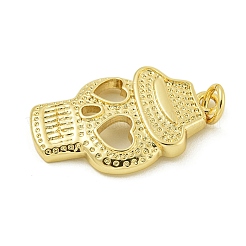 Halloween Theme Rack Plating Brass Pendants&nbsp;KK-Z067-18G-03