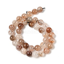 Natural Black Gold Rutilated Quartz Beads Strands&nbsp;G-H093-B02-10MM