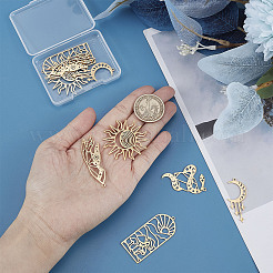 10Pcs 5 Style 201 Stainless Steel Pendants&nbsp;STAS-SC0004-49