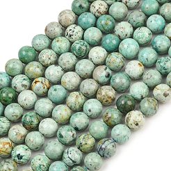 Natural Peruvian Turquoise(Jasper) Beads Strands&nbsp;G-F836-A02-8mm