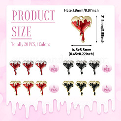 20Pcs Alloy Enamel Pendants&nbsp;ENAM-TA0003-62C