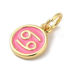 Real 18K Gold Plated Brass Enamel Charms&nbsp;KK-L216-001G-B04