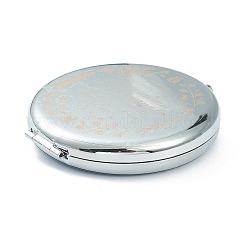 Tarnish Resistant (Defective Closeout Sale: Alphabet Misprint) Stainless Steel Base Portable Makeup Compact Mirrors&nbsp;STAS-XCP0001-36