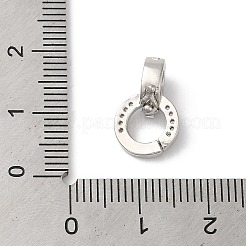 Rack Plating Brass Micro Pave Clear Cubic Zirconia Twister Clasps&nbsp;KK-A222-05B-P