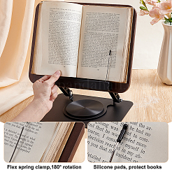 Steel & Wood Desktop Book Stands&nbsp;ODIS-WH0043-276