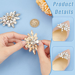 2Pcs Alloy Crystal Rhinestone Shoe Buckle Clips&nbsp;FIND-FG0003-18