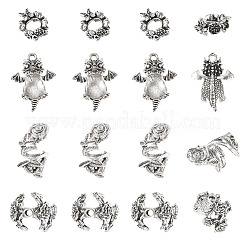 20Pcs 4 Styles Alloy Bead Caps & Spacer Beads & Pendant Cabochons Settings Finding Kits&nbsp;FIND-TA0010-48