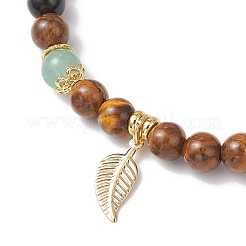 Natural Tiger Eye Stretch Bracelets&nbsp;BJEW-JB11962-01