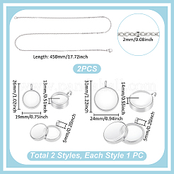 DIY Round Pendant Necklace Making Kits&nbsp;DIY-UN0007-66P