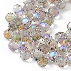 Transparent Electroplate Glass Beads Strands&nbsp;EGLA-F152B-HR01