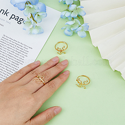 3pcs 3 styles Brass Adjustable Ring Findings&nbsp;FIND-FI0001-06G