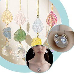 32Pcs 8 Colors Stainless Steel Pendants&nbsp;STAS-PH0007-13