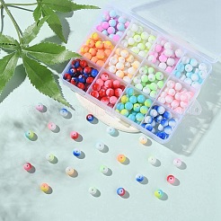 300Pcs 12 Colors Two-tone Baking Paint Glass Beads&nbsp;DGLA-YW0001-06