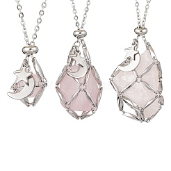 3Pcs 3 Styles 304 Stainless Steel Macrame Pouch Empty Stone Holder Necklace Making&nbsp;NJEW-JN05253