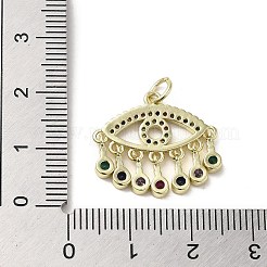 Brass Micro Pave Cubic Zirconia Pendants&nbsp;KK-E092-04G