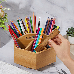 Rotary Bamboo Pen Holder&nbsp;AJEW-WH0709-256
