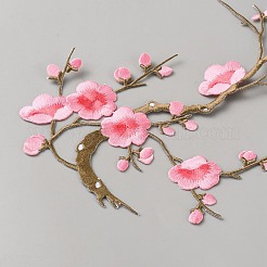 Plum Blossom Polyester Embroidery Cloth Sew on Appliques&nbsp;PATC-WH20020-011A