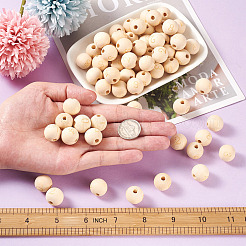 100Pcs 10 Styles Unfinished Natural Wood European Beads&nbsp;WOOD-CD0001-08