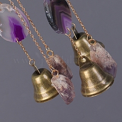 Nuggets Natural Amethyst Wind Chime&nbsp;HJEW-D302-13