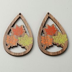 Halloween Theme Printed Wood Big Pendants&nbsp;X1-WOOD-TAC0015-09F