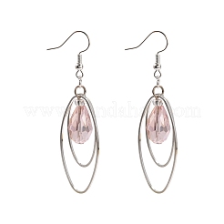 Trendy Glass Teardrop Dangle Earrings&nbsp;EJEW-JE00529