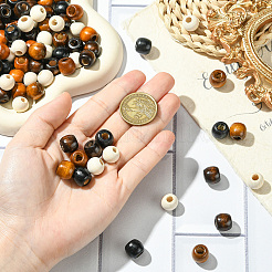 400Pcs 4 Colors Wooden European Beads&nbsp;WOOD-PA0001-01