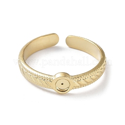 304 Stainless Steel Open Cuff Ring Findings&nbsp;STAS-P334-06G