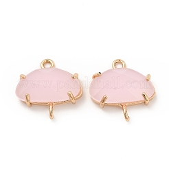 K9 Glass Connector Charms&nbsp;KK-E071-24KCG-02
