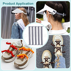 Polyester & Rubber Latex Thread Spring Shoelaces&nbsp;DIY-WH0723-030B