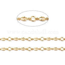 Rack Plating Brass Ring & Oval & Infinity Link Chains&nbsp;CHC-I040-09G