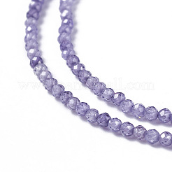 Cubic Zirconia Beads Strands&nbsp;G-F596-48E-2mm