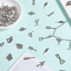 60Pcs 12 Styles Tibetan Style Alloy Pendants&nbsp;TIBE-SC0002-47