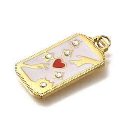 304 Stainless Steel Enamel Pendants&nbsp;STAS-R153-04G-03